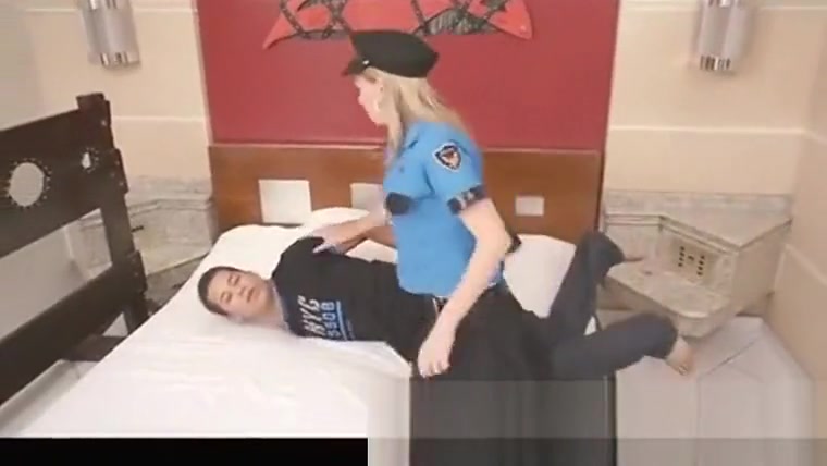 Stranger takes TS cops dick inside his ass