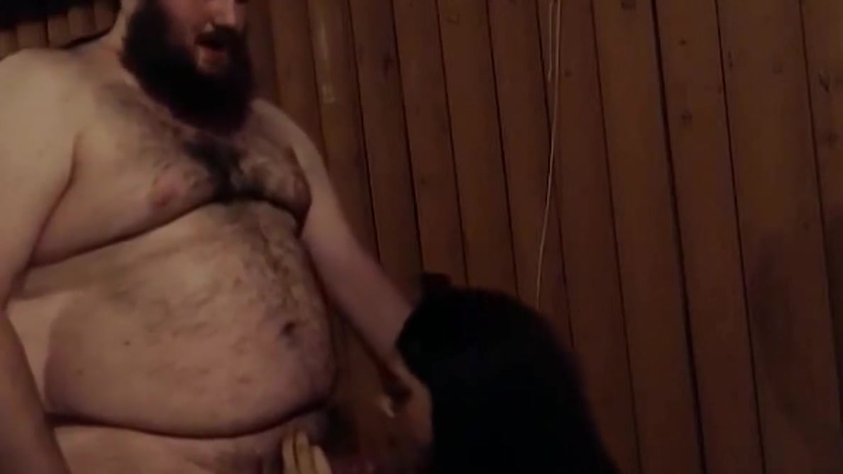 Not too Fat dude gets the TS blowjob