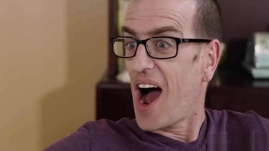 Innocent nerd seduced and fucked by a busty tranny babe