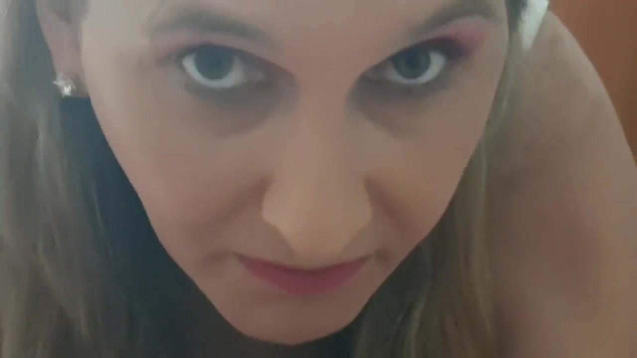 POV caged sissy blowjob