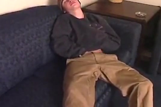 Beautiful blond twink selfsuck jerks and cums