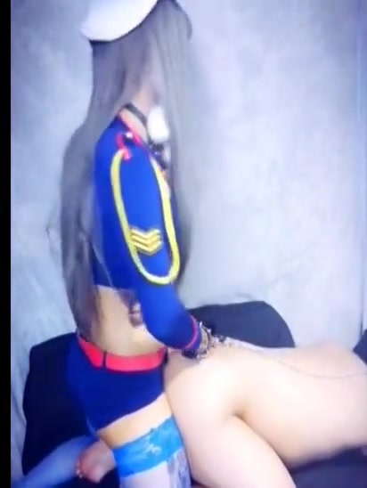 Amateur asian cosplay fucks masked boy
