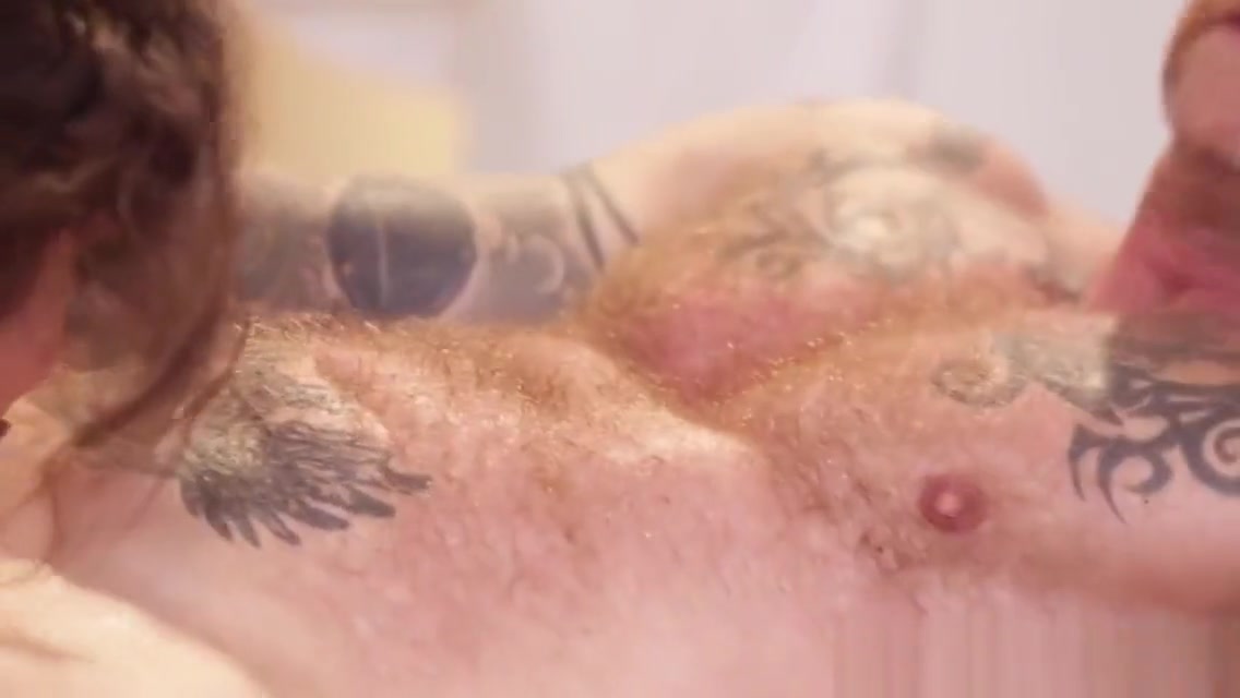 Inked ts beauty gets strapon banged