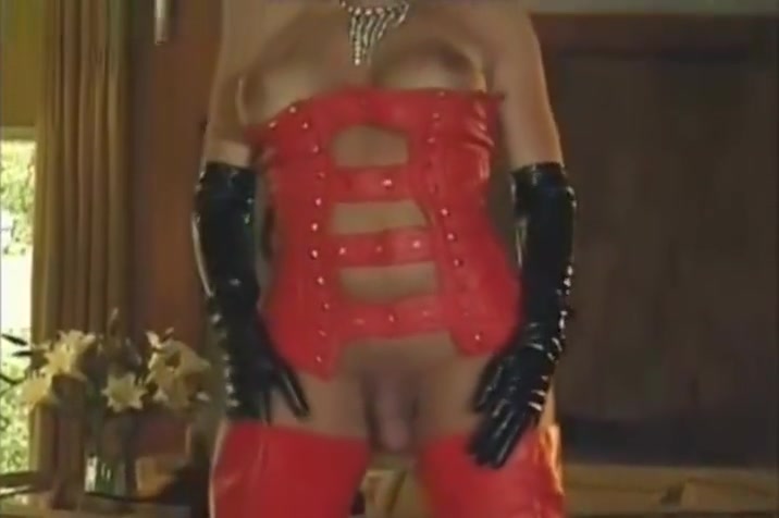 Kim Devine Wears Incredibly slutty Red Leather Crotch High Boots To suck And fuck The Gardener