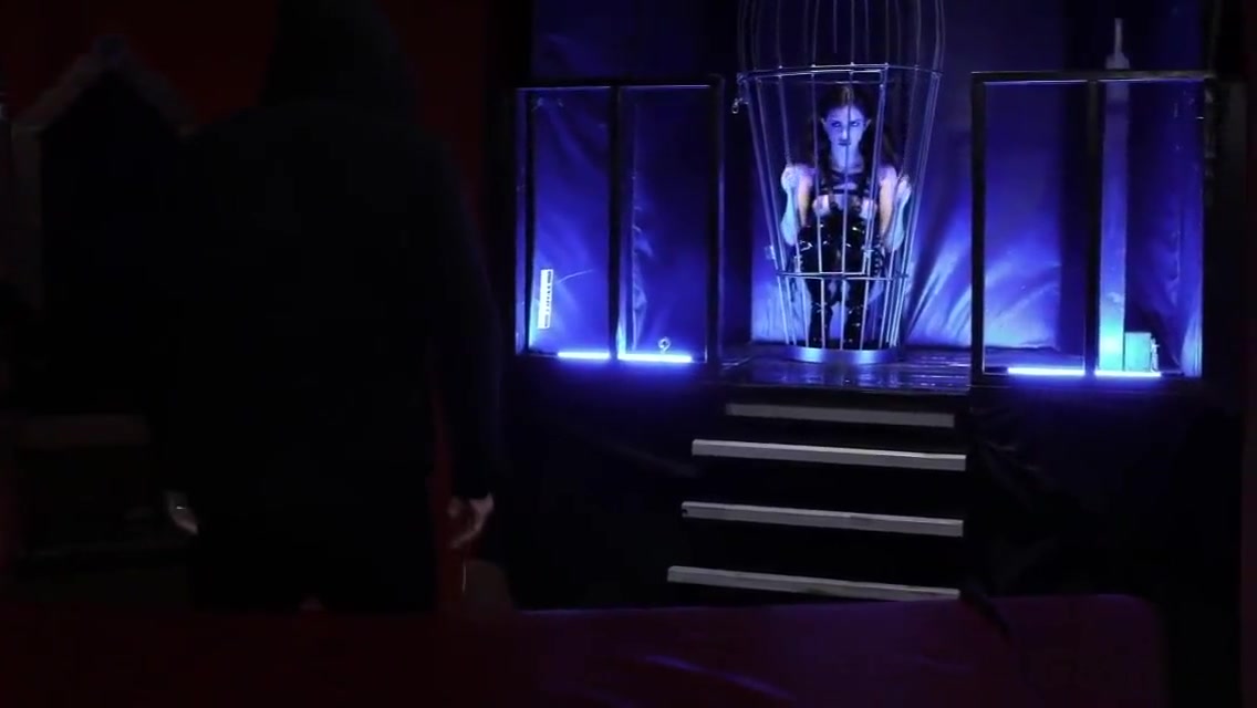 Emo goth ANAL whore Jane Wilde shows up in her sexy leather outfit as she dances inside a cage.She is a cock slut and loves it in her pussy and ass.