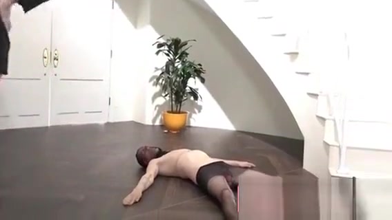 TS Annabelle Lane dressed in sexy stockings takes oral from Chad Diamond