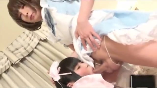 cute asian frilly sissies playing together