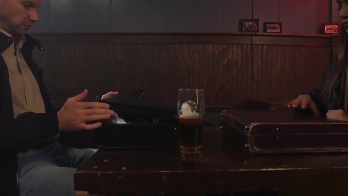 Tranny anal fucks dude in bar