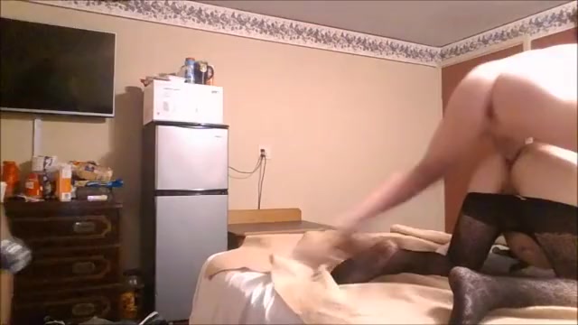 sissy slut spit-roasted black n white