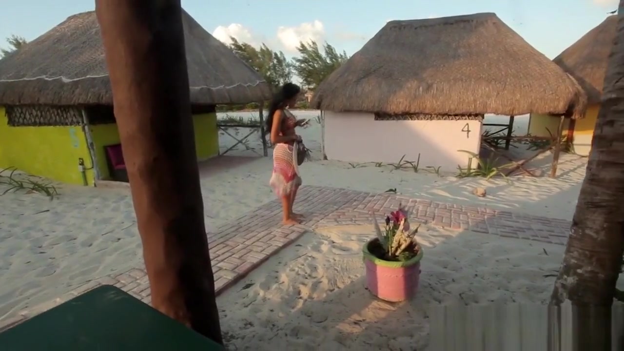 Solo latina ts playing with her cock bts