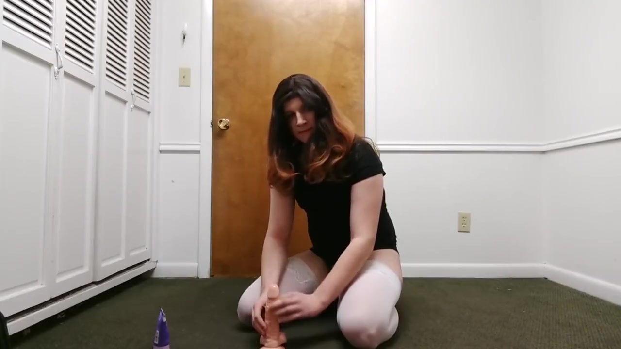 Sissy Slut Stealth Fucks Dildo While Roommate Is In Next Room