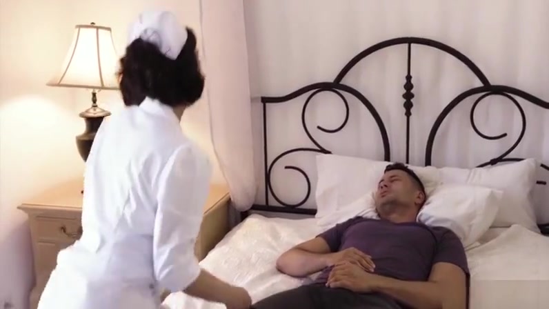 Hot Tgirl Nurse Domino Presley bangs patient Gabriel