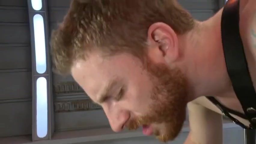 Busty black shemale bangs male slave