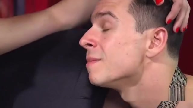 Tranny dominates man and a ts man