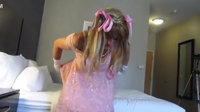 frilly chastity sissy sucking and tease for BBC Step daddy fuck