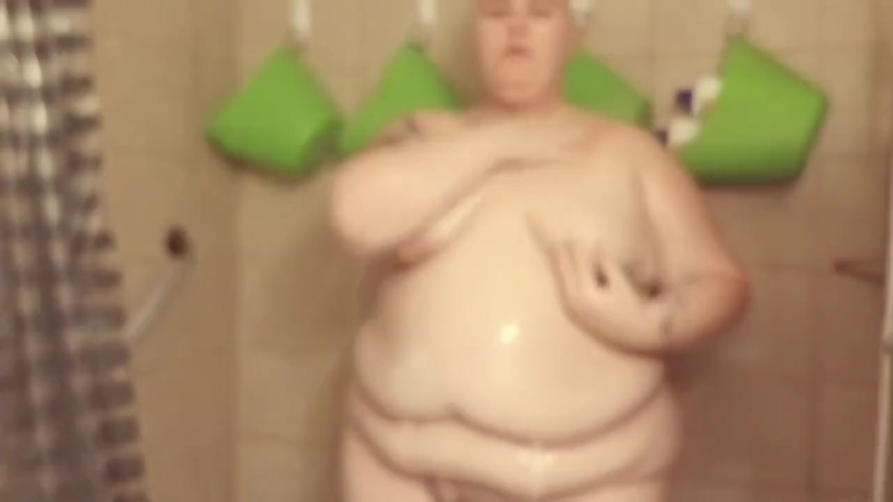 Fat Enby Butch Masturbates In Shower MX. MOON