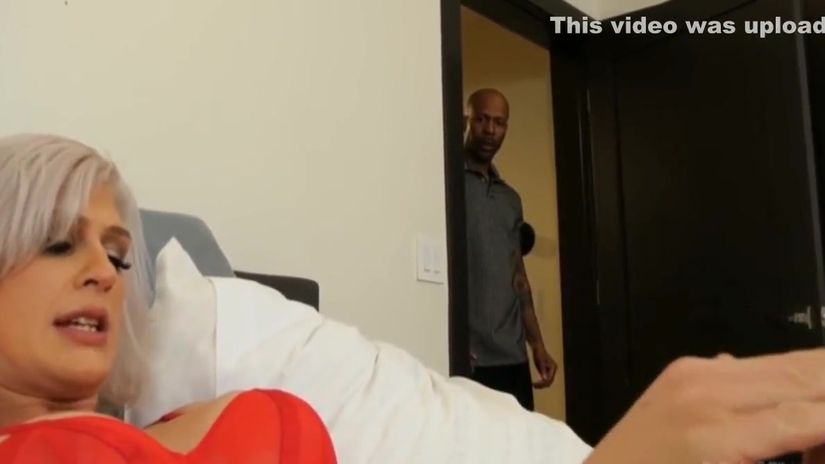 Blonde bombshell Tranny gets fucked by BBC roommate