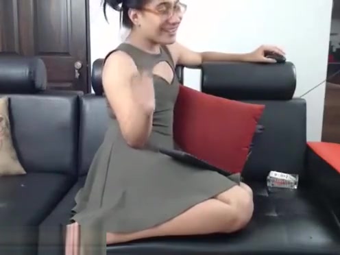 girl shows off her big dick