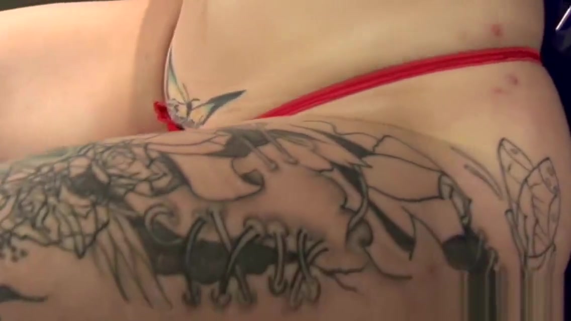 Blonde Tattooed Tranny