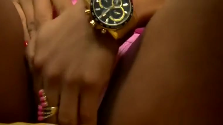 Shemale with glasses gets her ass railed on the couch