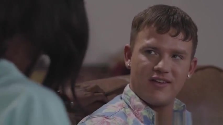 Black TS Natassia bangs her stepbros bf while he is mastubating