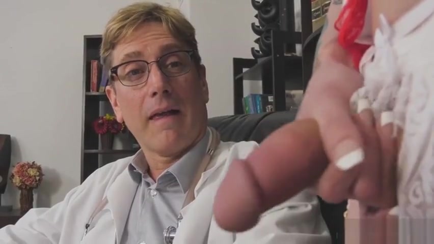 Busty trans nurse Chelsea Marie barebacked by doctors big cock