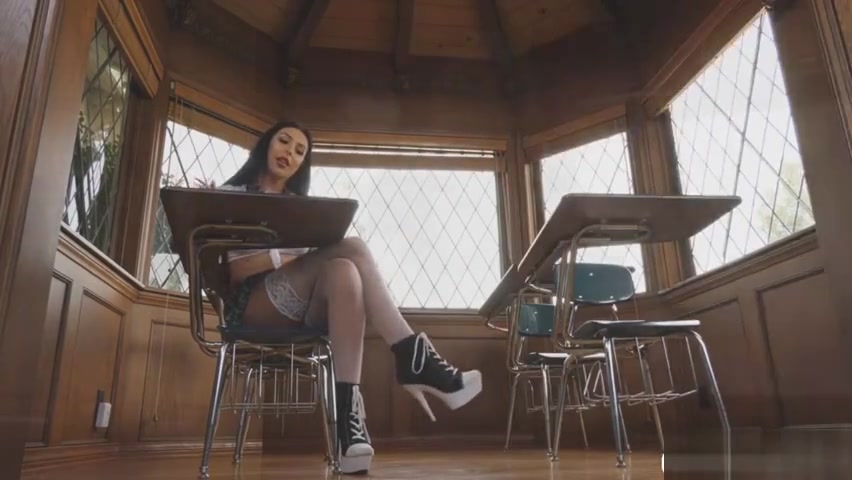 Gorgeous Trans Chanel Santini fucks during exam