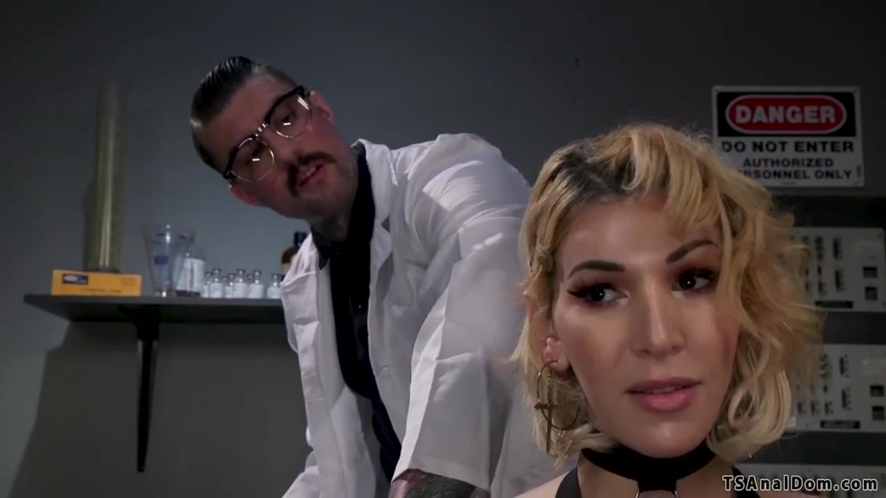 Scientist Fucks Deep Throat Shemale