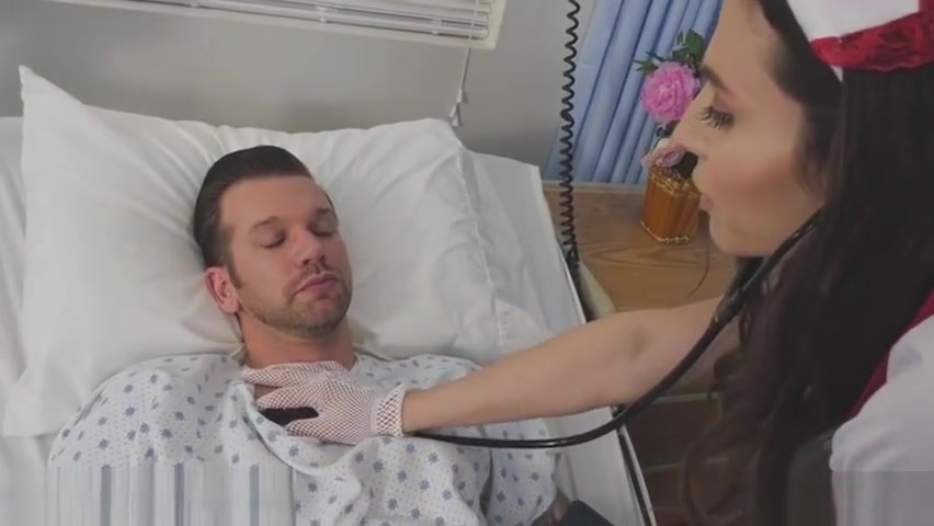Gorgeous shemale nurse takes care of everything