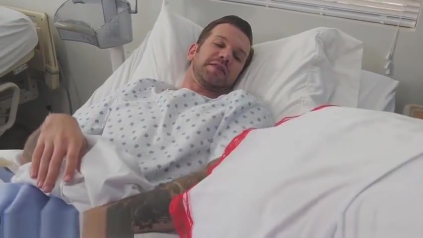 Gorgeous shemale nurse takes care of everything
