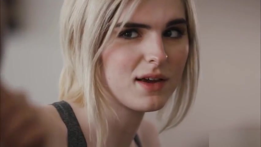 TS Ella kissed and gently grabs the cock of her ex-stepdad Ricky