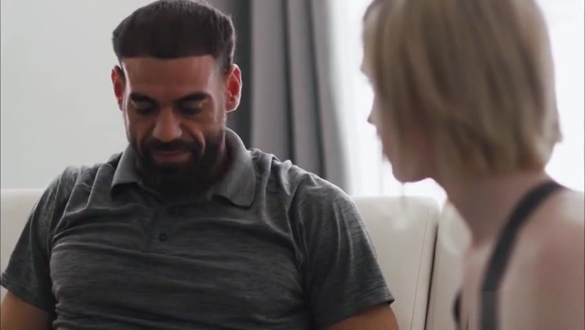 TS Ella kissed and gently grabs the cock of her ex-stepdad Ricky