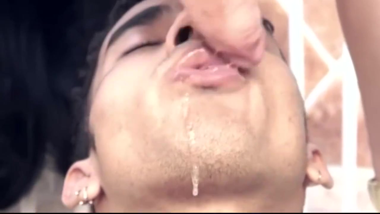 Shemale makes him sit on her big dick!!