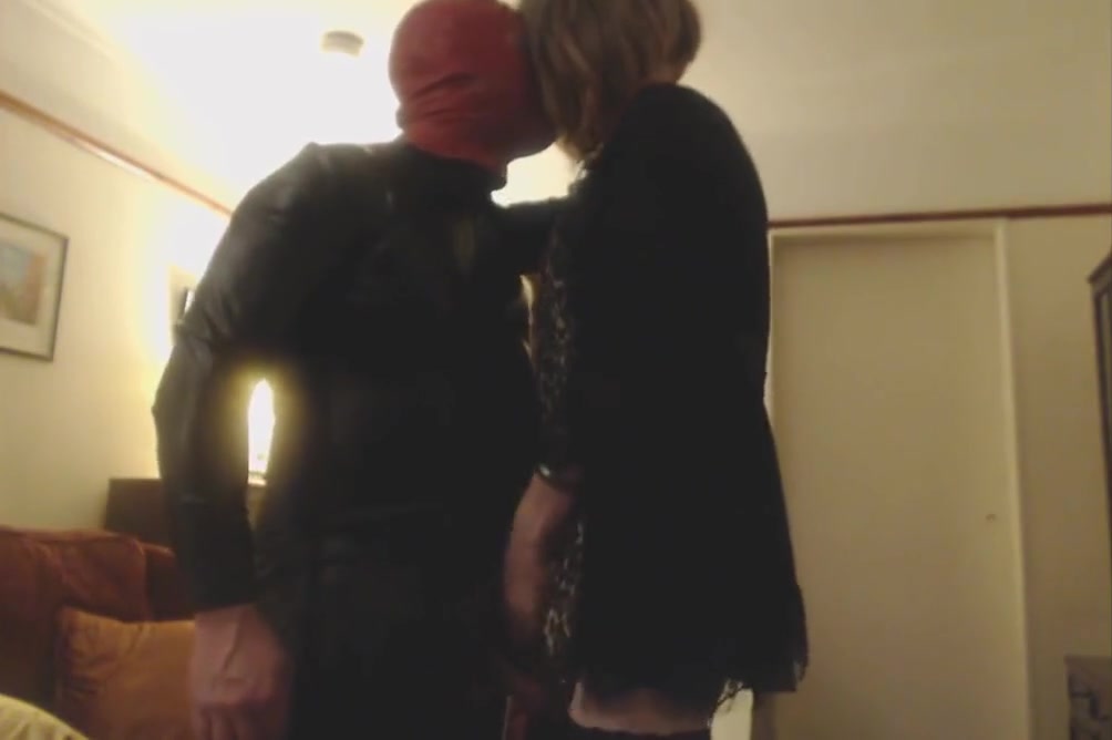 Rose Gives Latex Man A Blowjob