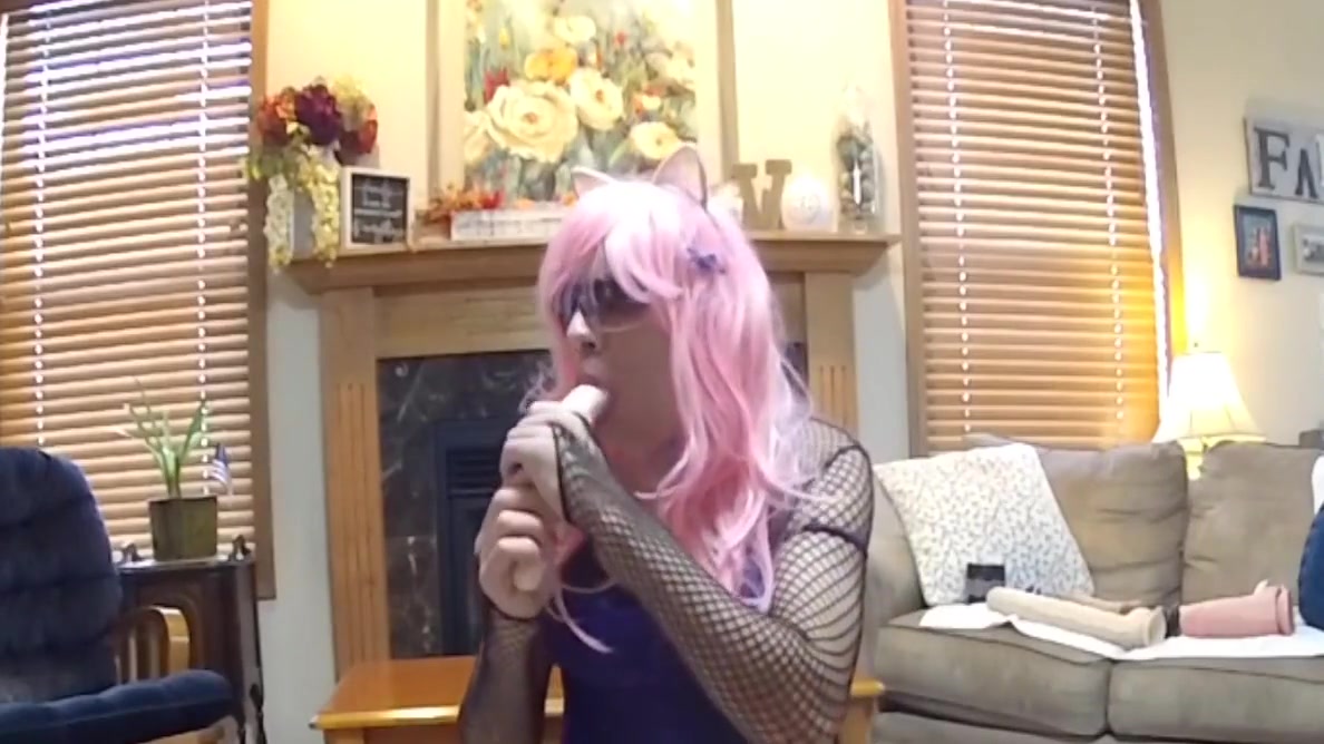 Porchaets Sissy Big Dildo Riding Deepthroating Handsfree Cum