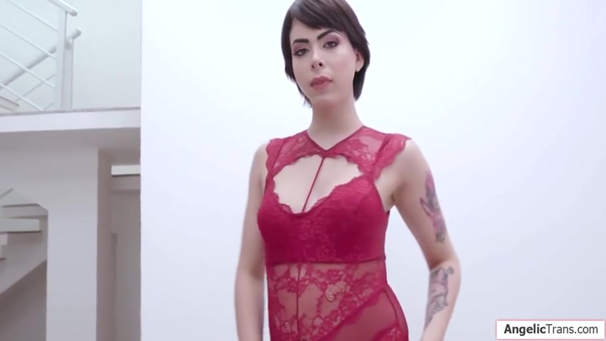 Hot Brazilian Trans Barbara Perez Jerks Off Her Big Shecock