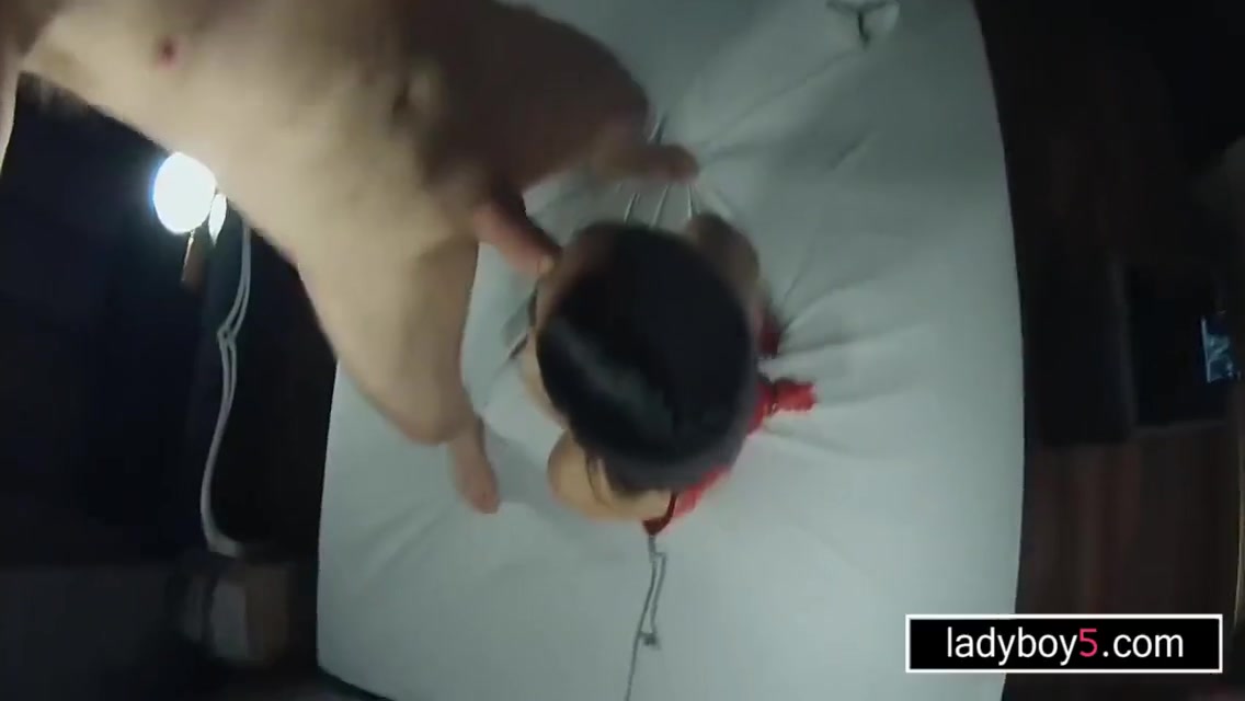 Chained Up teen 18+ Ladyboy Sucks A Big Dick And Anal Poked 6 Min