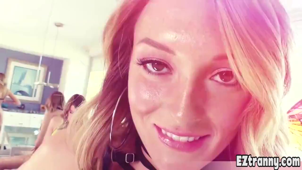 Young Babe In Slutty Lingerie Serving A Full-bosomed Ts Bombshell With 18 Years Old And Charlotte Sins