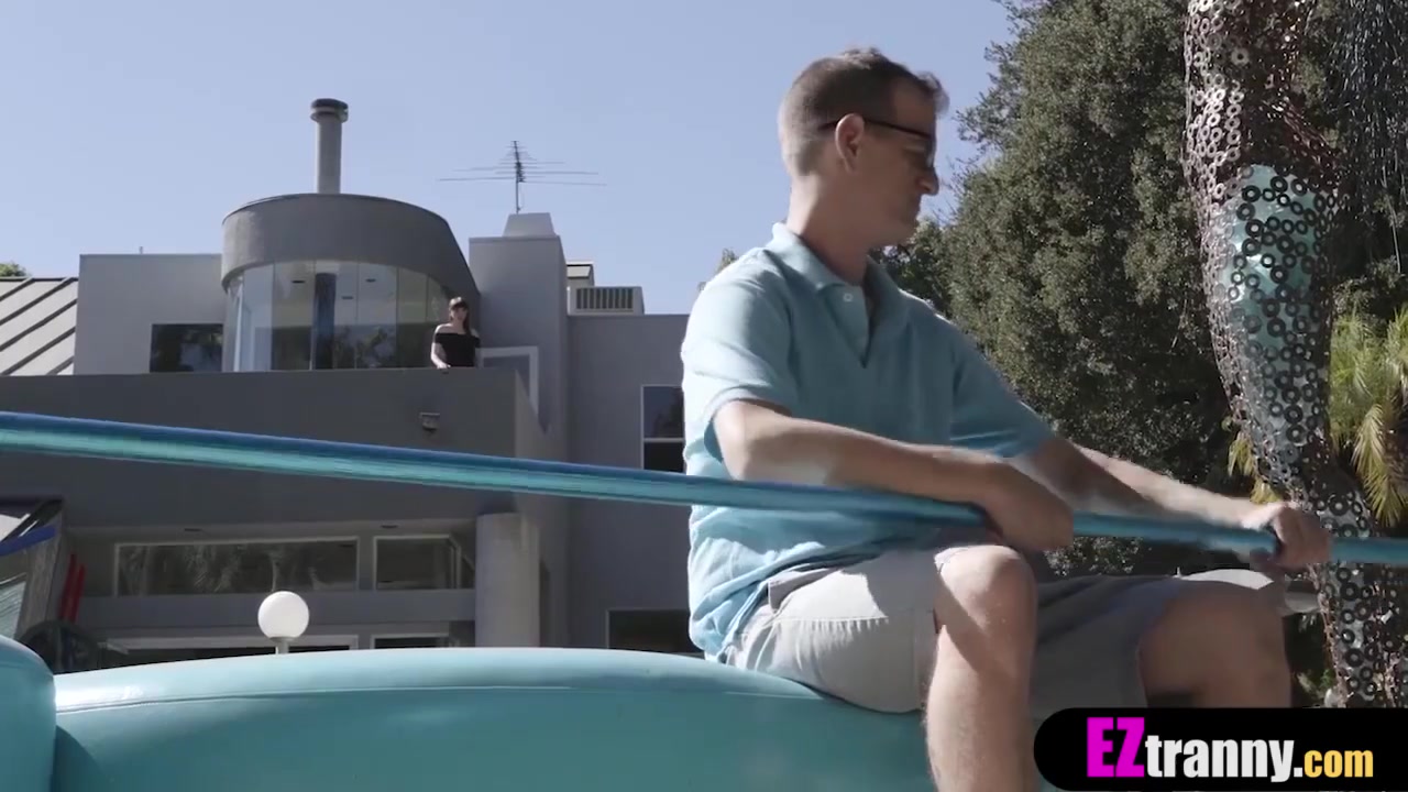 Pool Boy Polished A Classy Shemales Asshole Bareback