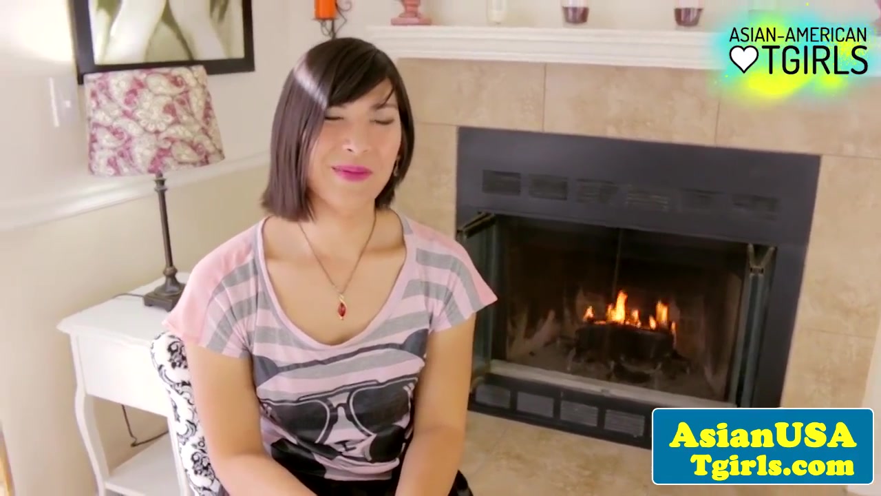 Solo Asian Shemale In Stockings Posing