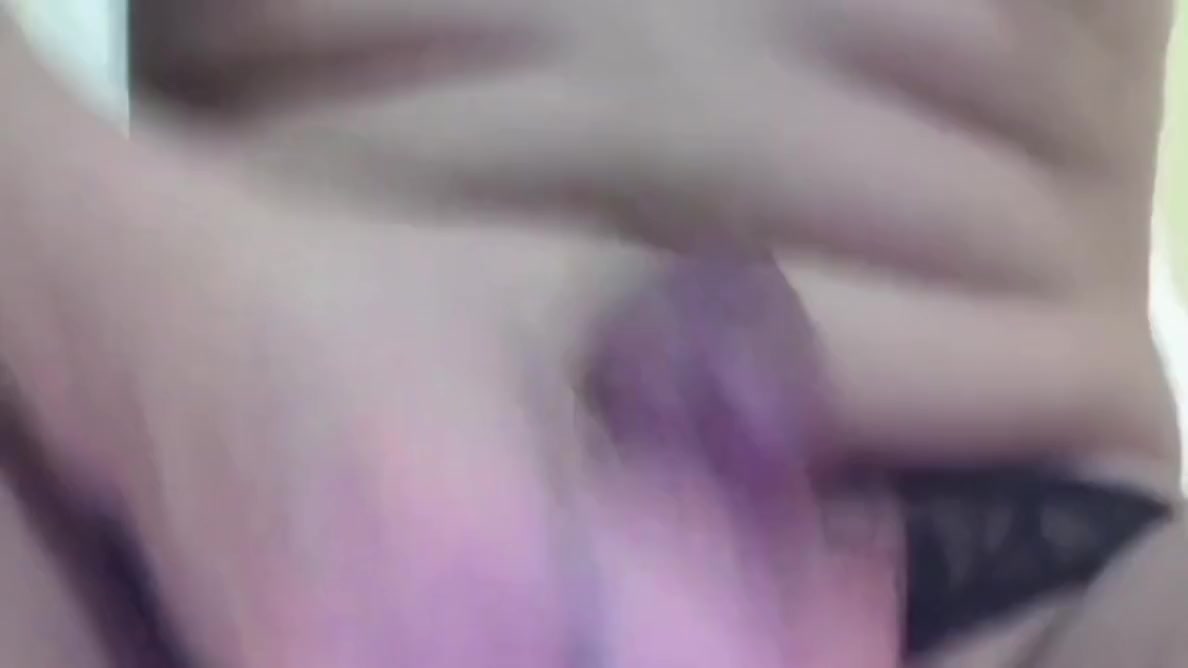 Solo Shemale Enjoying Stroking Her Cock While Watching Porn