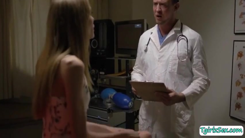 Skinny And Smalltits Tranny Gets Fucked In The Clinic With Crystal Thayer