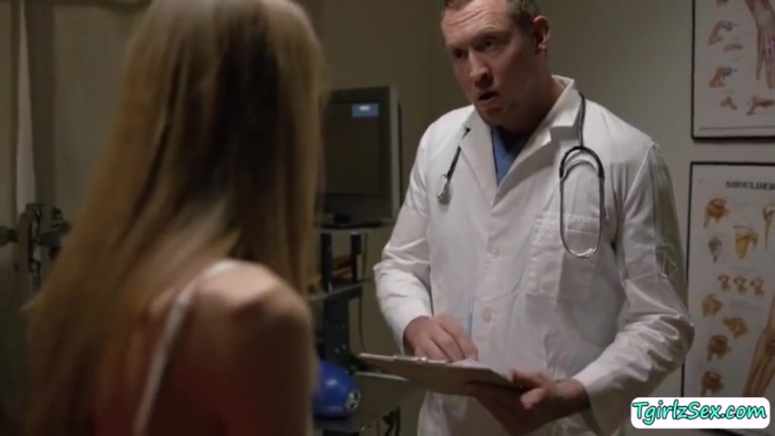 Skinny And Smalltits Tranny Gets Fucked In The Clinic With Crystal Thayer