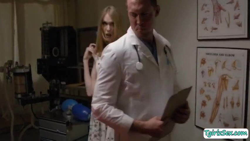 Skinny And Smalltits Tranny Gets Fucked In The Clinic With Crystal Thayer