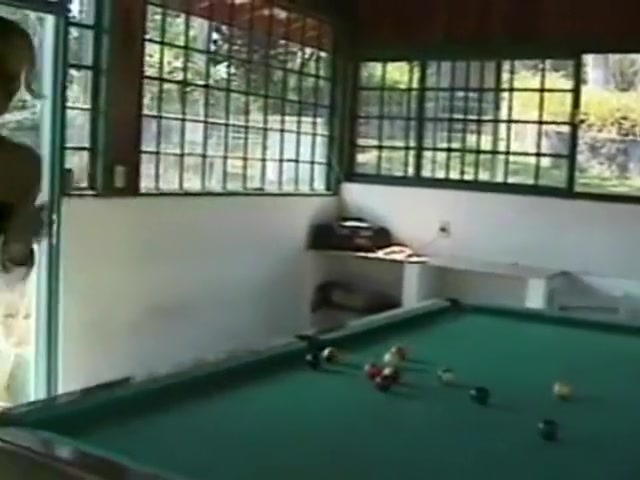 Threesome On Pool Table