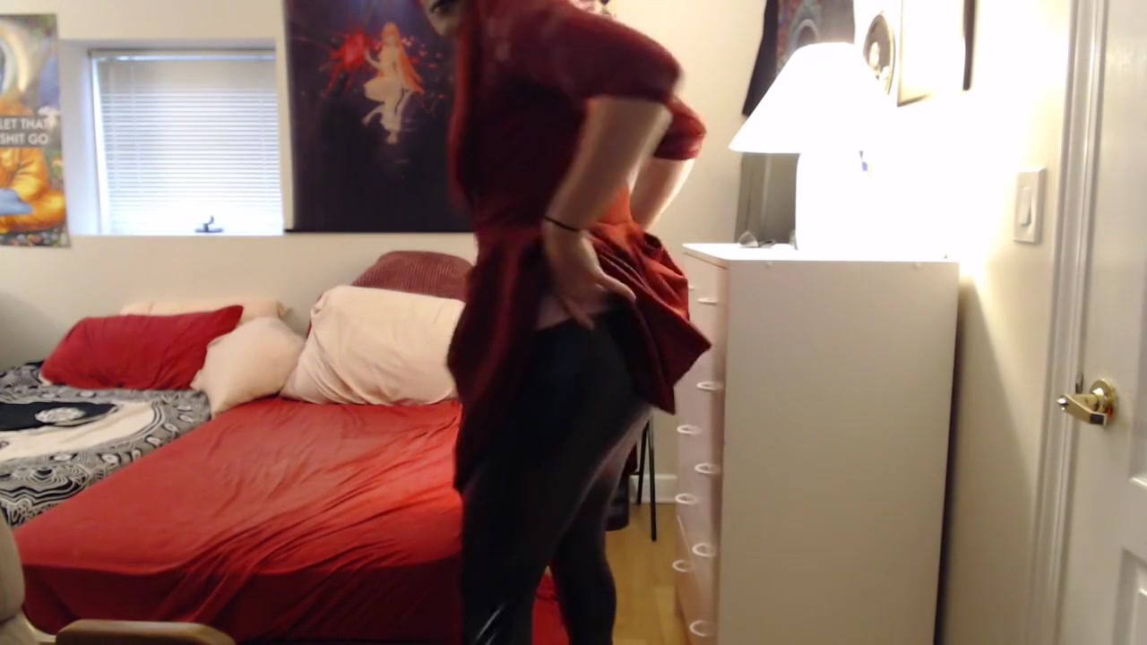 Kinky Transgender Male In Red Dress Gets Off To Ballbusting Bdsm Porn