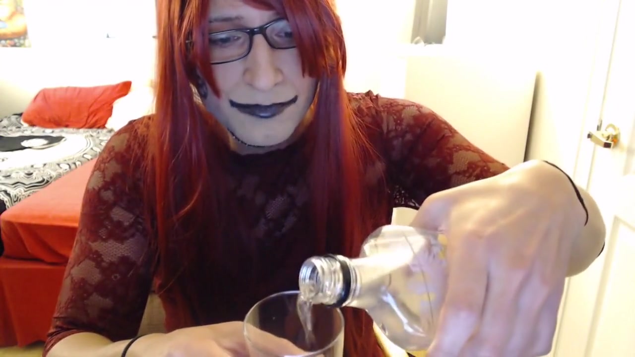 Kinky Transgender Male In Red Dress Gets Off To Ballbusting Bdsm Porn