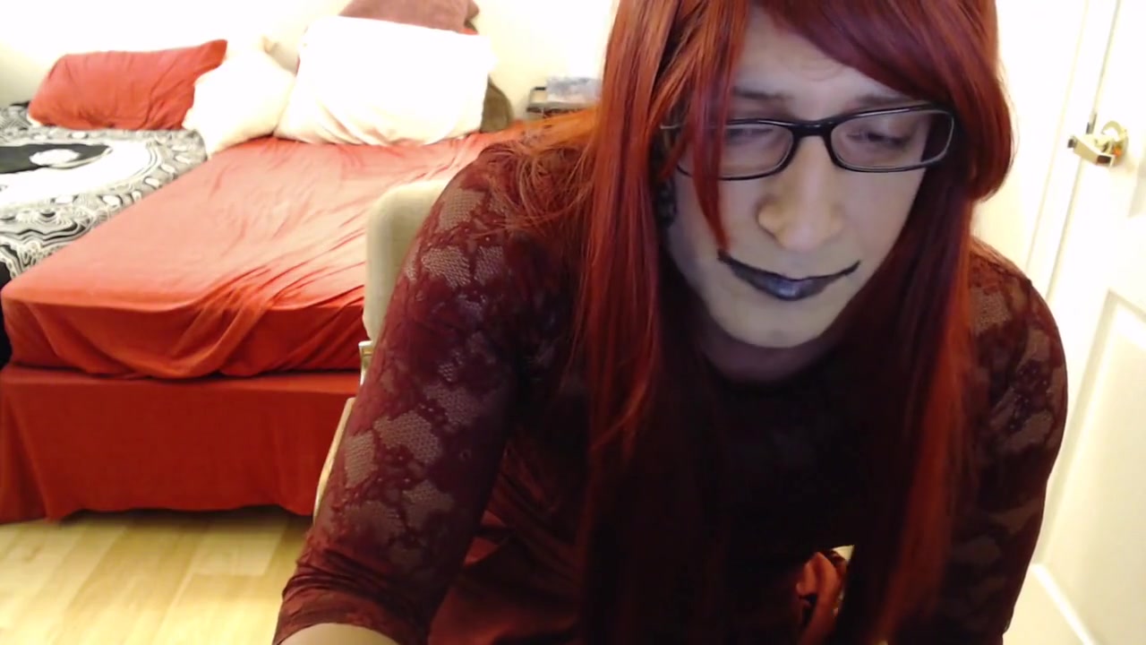 Kinky Transgender Male In Red Dress Gets Off To Ballbusting Bdsm Porn