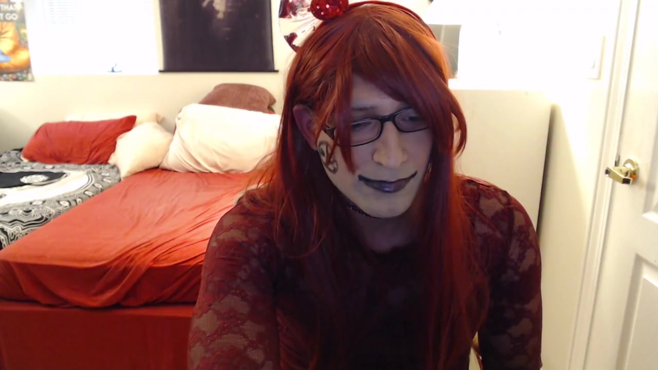 Kinky Transgender Male In Red Dress Gets Off To Ballbusting Bdsm Porn