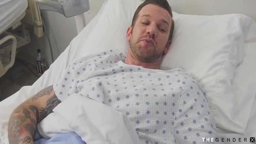 Busty Trans Nurse Riding Bareback Cock During Check Up